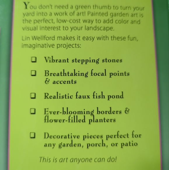 New Lin Wellford's Painted Garden Art Anyone Can Do by Lin Wellford: 112 Pages - Picture 3 of 4